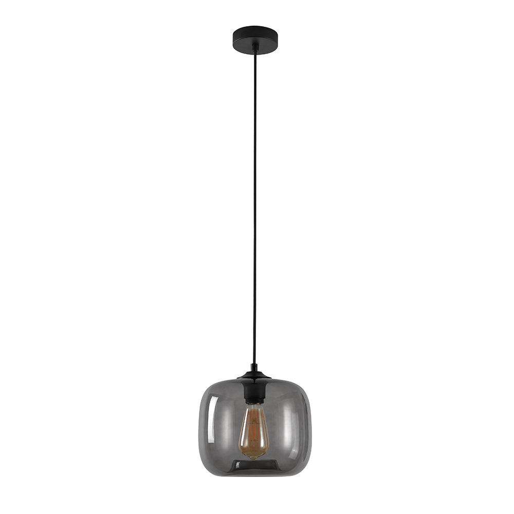 Hanglamp Preston - Artdelight - Grijs glas