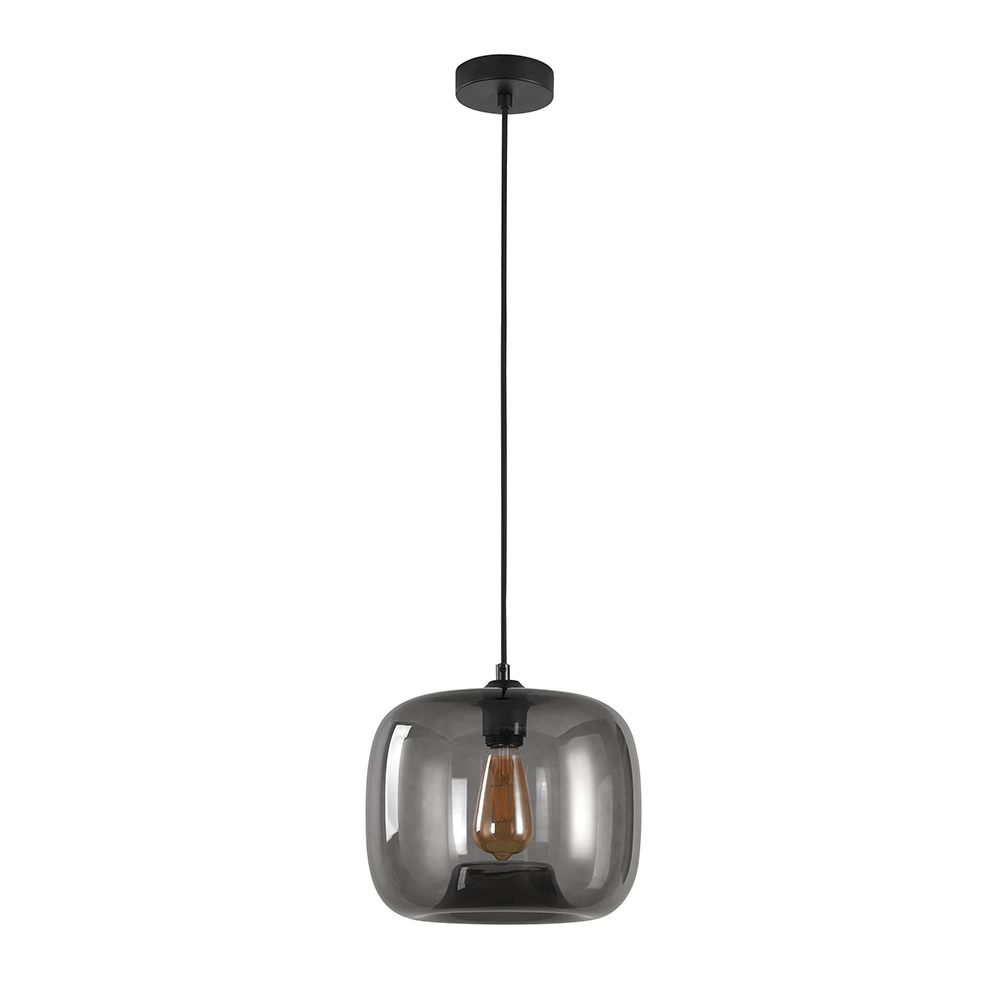 Hanglamp Preston - Artdelight - Grijs glas