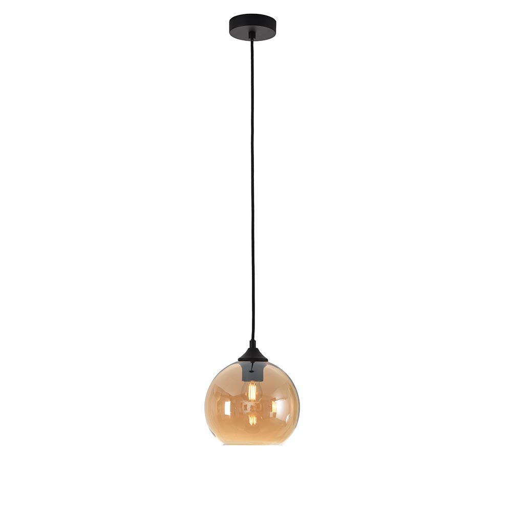 Hanglamp Marino - Artdelight - Amber glas