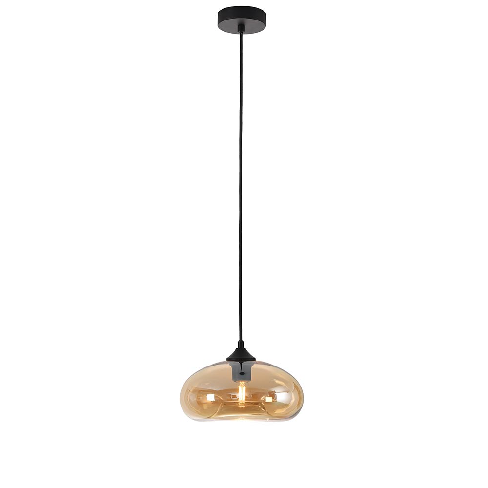 Hanglamp Paradise - Artdelight - Amber glas