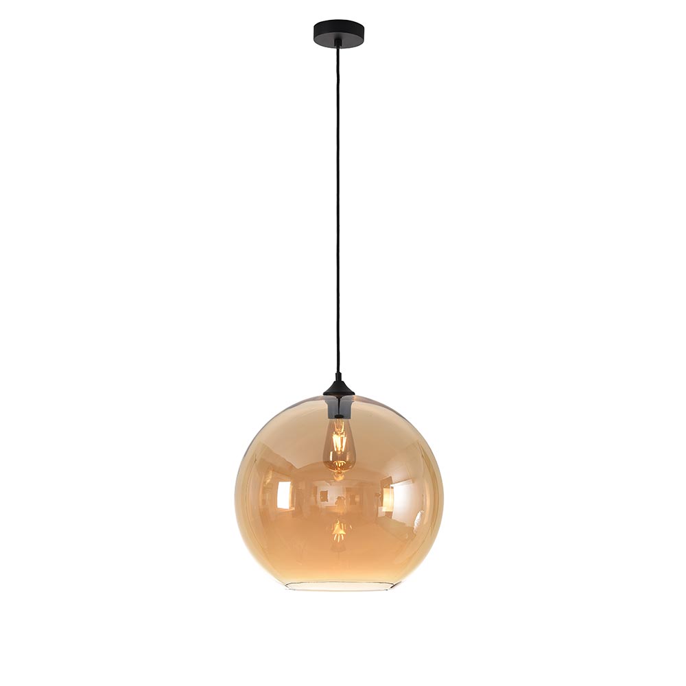 Hanglamp Marino - Artdelight - Amber glas